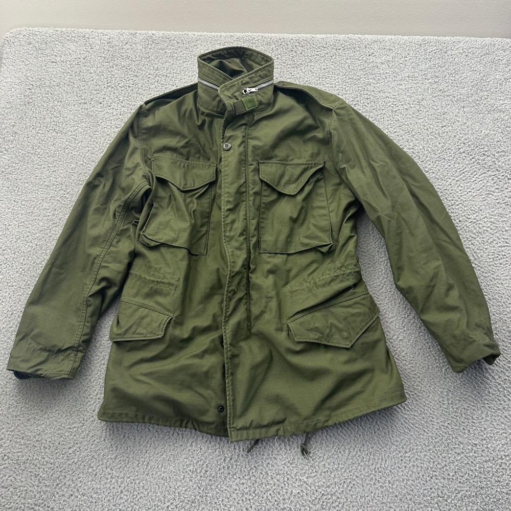 Vintage 1968 US Military M-65 Field Coat OG-107 Mason & Hughes Jacket Men Small